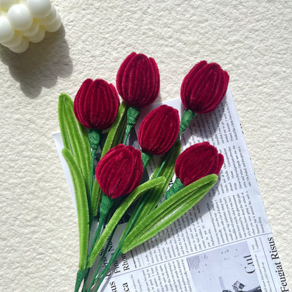 1PC Tulip Flower Finished Bouquet Valentine's Day Gift for Mother's Day - One Piece