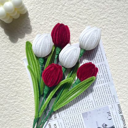 1PC Tulip Flower Finished Bouquet Valentine's Day Gift for Mother's Day - One Piece