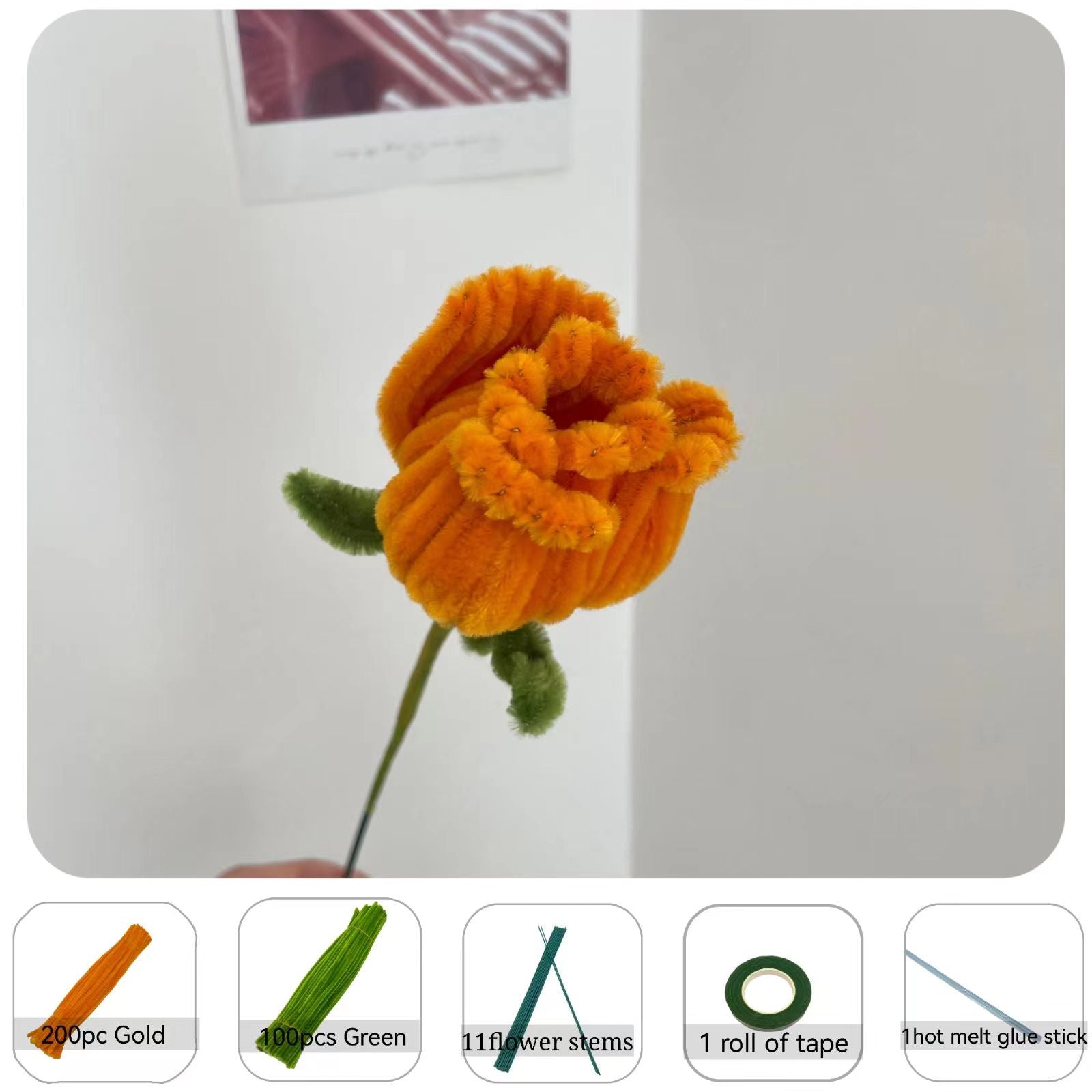 300pcs DIY pipe cleaner flowers bouquet gift kit set with tutorial val –  Cutediyvrolija